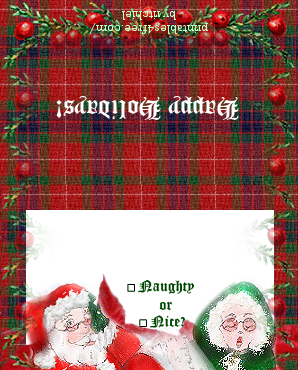 naughty or nice name cards for the table 
