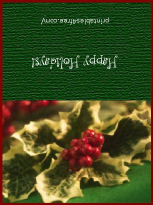 variegated holly and berry bag topper