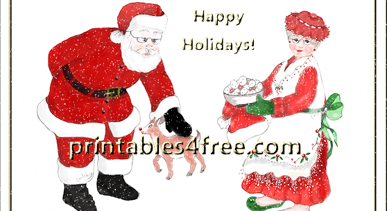 free Christmas Theme  Set   - Mrs Claus, Santa and Rudolph logo