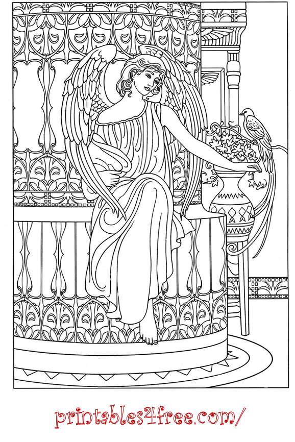  free Coloring Pages For Adults Beautiful Angels 