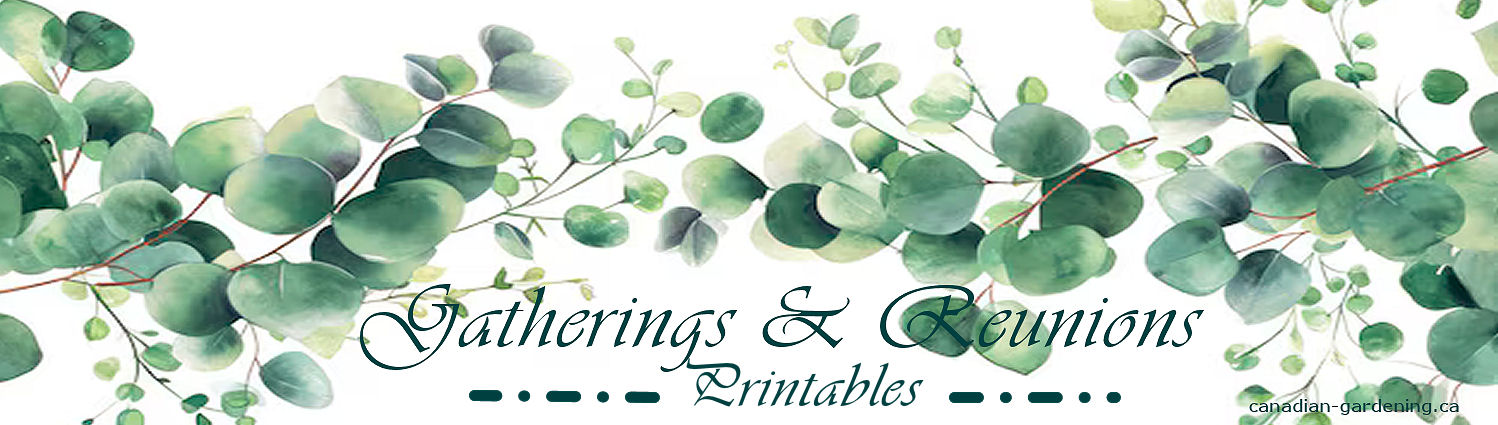 gatherings, reunions celebrations editable printables