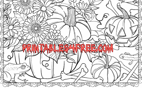 3D halloween coloring pages