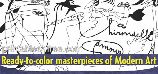 ready to color masterpieces of modern art  by Muncie Hendler