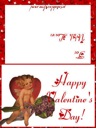 red hearts valentine's  topper