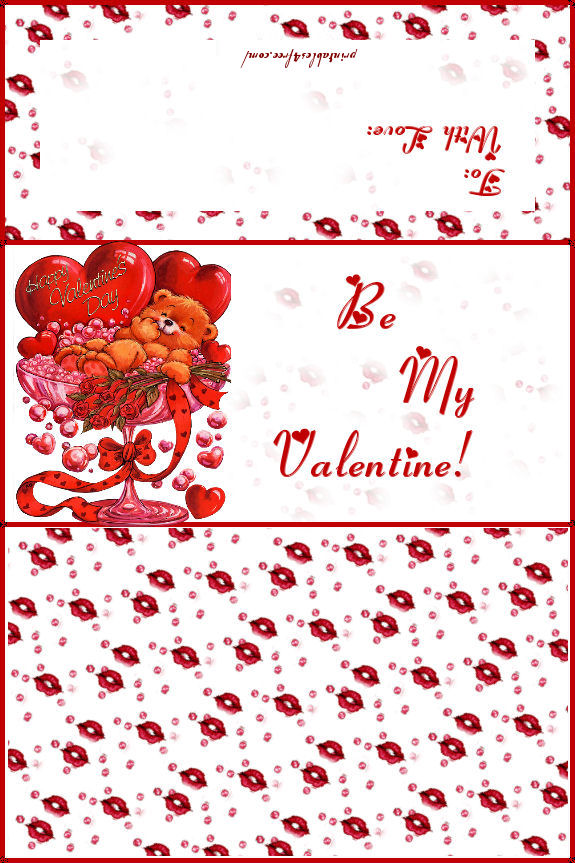 valentine_s microwave popcorn wrapper with bear red chocolate and roses will fit two wrapped cookies