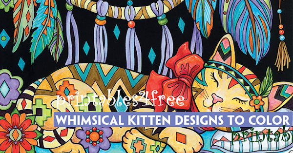 whimsical kitten designs logo